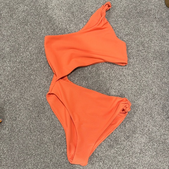 Skatie Orange One-Shoulder Swimsuit - Picture 1 of 3
